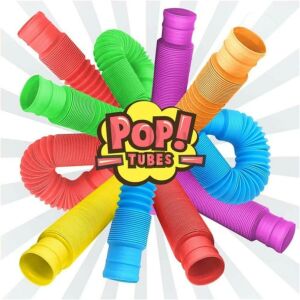 1 Adet Mini Pop Tüp Duyusal Oyuncaklar, Çok Renkli Streç Boru Duyusal Oyuncaklar Stres Oyuncakları 19 cm