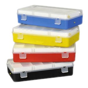 13 Bölmeli Çift Katlı Organizer Boncuk-Vida Çantası Plastik Kutu 22x11x5cm