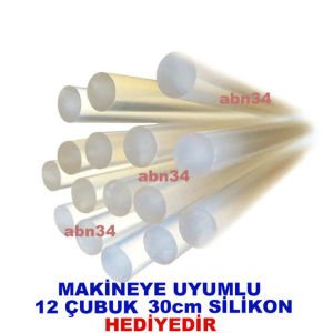 20W Sıcak Silikon Tabancası seti 12ad 30cm çubuk silikon hediyeli