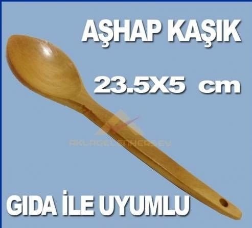 Ahşaptan Yapılmış 23.5x5 Cm Gıda İle Temasa Uyumlu Kaşık