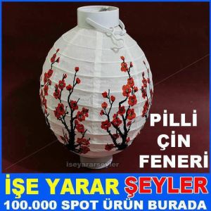 Kalem Pille Çalışan Mini Ampül Işıklı Kağıt Çin Feneri Parti Ve Düğün Dekor Süsü Fener Alayı Işığı