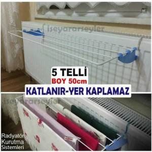 Askısı 5 Telli Portatif Kalorifer Tipi Hızlı Çamaşır Kurutmalığı