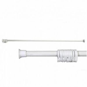 Ekstra UzunBoy 12 Halkalı Banyo Duş Metal Perde Borusu 160-280cm Ayarlı Pratik Duş Borusu Beyaz Renk