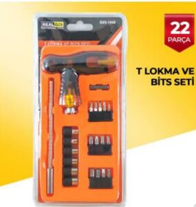 Profesyonel Yüksek Kaliteli 22 Adet T Lokma ve Bits uçlu Tornavida Seti-1868
