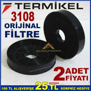 TERMİKEL 3108 ANKASTRE DAVLUMBAZ FİLTRESİ 3108 ASPİRATÖR KARBON FİLTRE