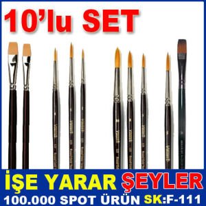 FARKLI ÖLÇÜLERDE YAĞLI VE SULU BOYA FIRÇA SETİ
