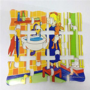 12 PARÇADAN OLUŞAN ÇOCUKLARIN GÜZEL ZAMAN GEÇİREBİLECEĞİ EĞLENCELİ ÇOCUK FİGÜRLÜ AHŞAP PUZZLE