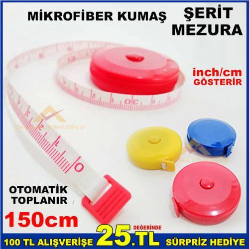 Mikrofiber Kumaş 150cm Otomatik Şerit Mezura