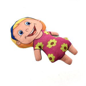 Çiçekli Maya Bez Bebek Yumuşak Dokulu Oyuncak Bebek 42cm Kumaş Bebek