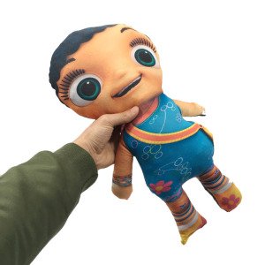 Rostay Bez Bebek Yumuşak Dokulu Oyuncak Çantalı Bebek 43cm Kumaş Bebek
