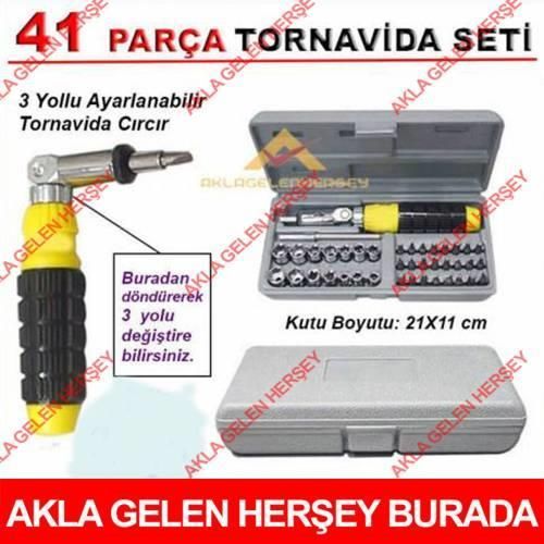 ÇANTALI 41 PARÇA CIRCIRLI TORNAVİDA SETİ HAREKETLİ MAFSAL BAŞLIK