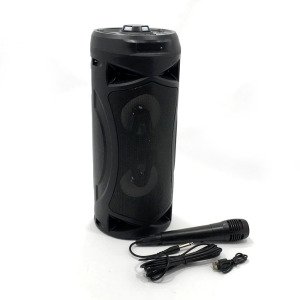 Taşınabilir Kablosuz Bluetooth Hoparlör Led Işıklı Mikrofonlu Karaoke Hoparlör Ses Sistemi Büyük