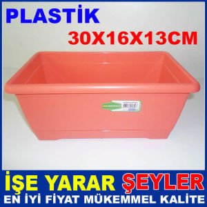 30 CM NARÇİÇEĞİ DİKDÖRTGEN PLASTİK BALKON SAKSI