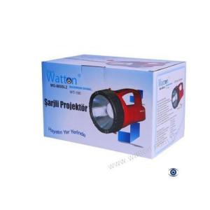 2W Şarjlı Projektör Led Fener Watton Wt-190 Akülü El Feneri