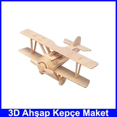 3D Ahşap Uçak Maketi Sağlıklı, Zeka Geliştirici Ve Eğitici 