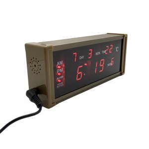 Led Ekranlı Dijital Masa Saati Alarmlı Fonksiyonel Watton Wt-135 Saat, Tarih, Alarm ,Derece Gösterir