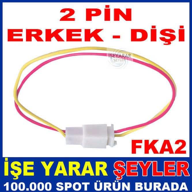 2 PİN ARABA SOKETİ ARAÇ SİSTEMİ BAĞLANTI KABLOSU