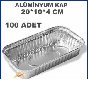 100 ADET DİKDÖRTGEN GENİŞ ALÜMİNYUM AŞURE KABI