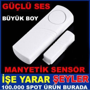 2Adet KALEM PİLLE ÇALIŞAN BÜYÜK BOY HIRSIZ ALARMI SENSÖRLÜ KABLO