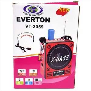 Taşınabilir Şarjlı Karaoke Mikrofonlu ve Işıklı Usb Aux Sd Card Fm Radio Özellikli Müzik Kutusu