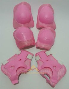 PATEN-KAYKAY DİZ BİLEK DİRSEK KORUMA SETİ PEMBE