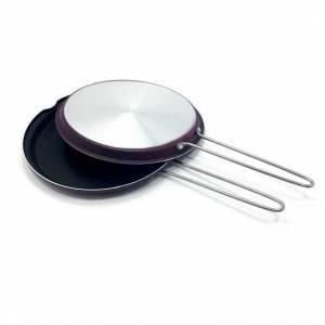 Teflon Kaplama İkiz Balık Tavası 27 cm 2li Pratik Kızartma Tavası