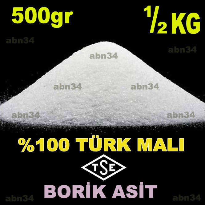 Etimaden üretimi toz Borik asit 500gr çok amaçlı kullanım alanı,%100 türk malı TSE garantili H3BO3
