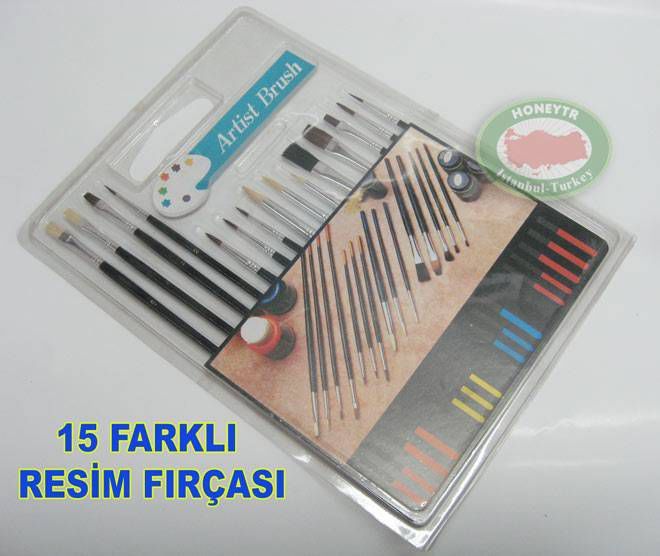 RESİM FIRÇALARI SETİ 15 FARKLI ÖZELLİK ile FIRÇA