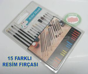 RESİM FIRÇALARI SETİ 15 FARKLI ÖZELLİK ile FIRÇA
