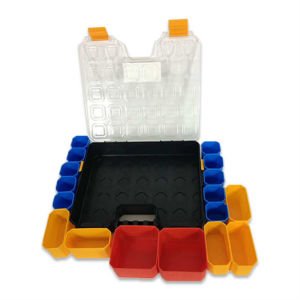 17 Gözlü Puzzle Stil Organize Edilebilen Büyük Boy Çok Gözlü Alet Edevat Çantası 33x29x6.5cm