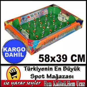 BÜYÜK BOY 60x40cm TAM KADRO CANLI FUTBOL OYUNU YAYLI FUTBOLCULARLA DÜNYA ŞAMPİYONASI MASA MAÇI OYUNU