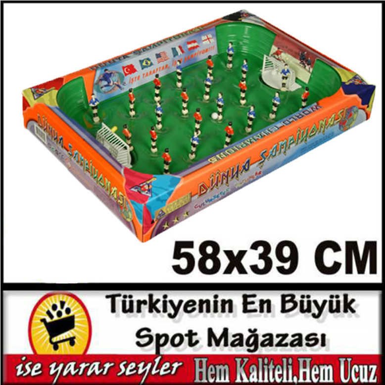 BÜYÜK BOY 60x40cm TAM KADRO CANLI FUTBOL OYUNU YAYLI FUTBOLCULARLA DÜNYA ŞAMPİYONASI MASA MAÇI OYUNU
