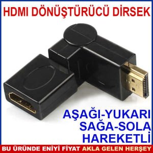 ERKEK DİŞİ HDMI UZATICI EK ADAPTÖRÜ YÜKSEK KALİTELİ 360 DERECE DÖNER HDMI ÇEVİRİCİ DİRSEK ADAPTÖR