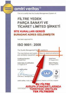 Alüminyum Davlumbaz Filtresi 266x253.5mm Ankastre Filtresi 26.6x25.3cm Alüminyum Kartuş Filtre abn34