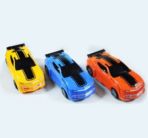 Robota Dönüşebilen Işıklı ve Sesli Pille Çalışan Yarış Arabası - Oyuncak Araba