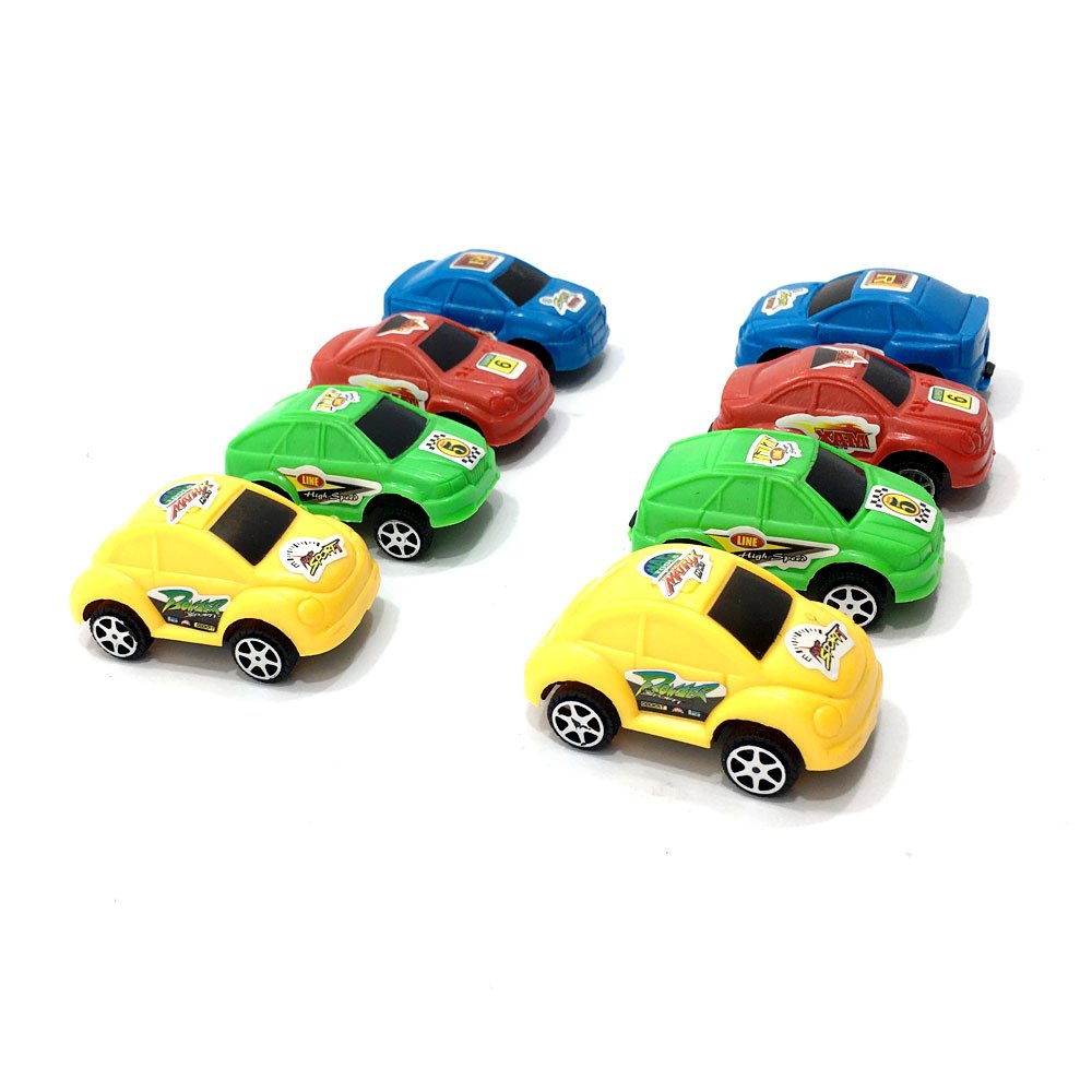 8 Adet Sevimli Mini Oyuncak Araba Cartoon Car