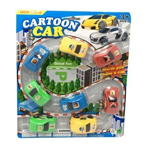 8 Adet Sevimli Mini Oyuncak Araba Cartoon Car