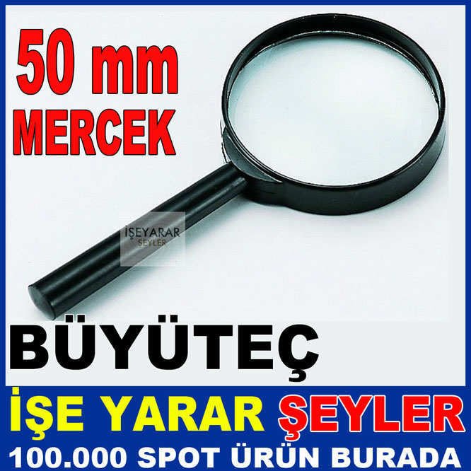 50mm MERCEK BÜYÜTEÇ KALİTELİ PLASTİK SAPLI