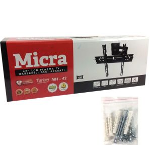 Micra 42''inç 106cm Büyük LCD Televizyonlar için Haraketli Tv Duvar Askı Aparatı Kilit Mekanizmalı