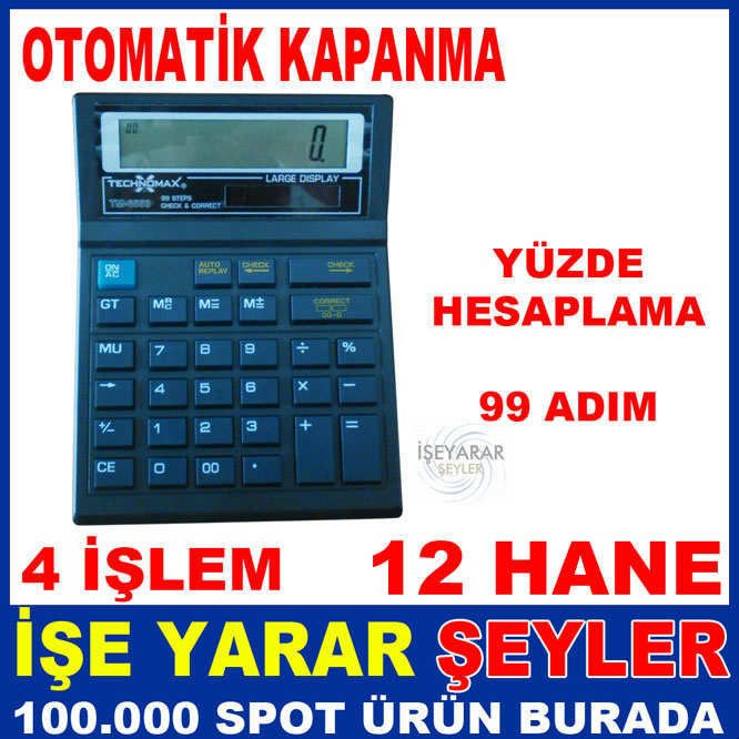 TECHNOMAX TM-6553 ELEKTRONİK HESAP MAKİNESİ