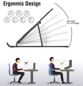 Açı Ayarlı Portatif Notebook Standı 7 Kademeli Ayarlı Katlanabilir Laptop Tablet için Stant