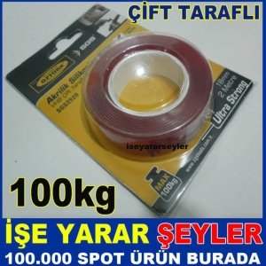 Çift Tarafli Silikon Bant Güçlü Çift Taraflı Bant Akrilik Silikonize Kuvvetli Çift Tarafli Bant abn