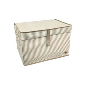 Alas Mini Katlanır Kumaş Saklama Kutusu 40x30x26 Çok Amaçlı Kapaklı Kumaş Kutu Duvarlı Hurç Sandık
