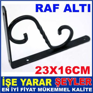 EN SAĞLAM DEMİRDEN ORTADAN DESTEKLİ RAF AYAĞI 23x16cm FERFORJE ANTİK METAL DUVAR RAFI AYAĞI TEREK