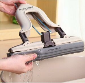 Pratik Mikrofiber Sıkmalı Sünger Başlıklı Kelebek Mop Paspas