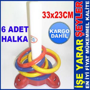33X23 CM 6 ADET PLASTİK ATMA YÜZÜK HALKASI