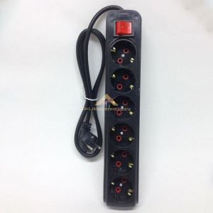 Akım Korumalı 1.5 Metre Uzunluğunda Anahtarlı 6'lı Grup Priz