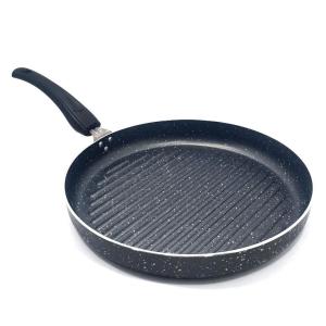 Özel Grill Tabanlı Granit Kaplama Kapaklı Izgara ve Balık Tavası 32 cm