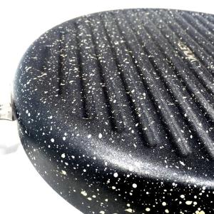 Özel Grill Tabanlı Granit Kaplama Kapaklı Izgara ve Balık Tavası 32 cm