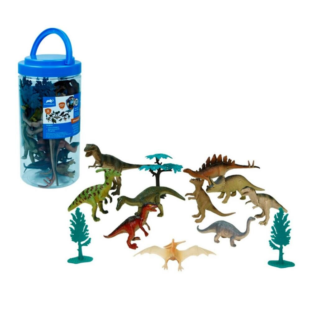 23Cm Kovada 13 Parça Dinozor Figür Oyun Seti